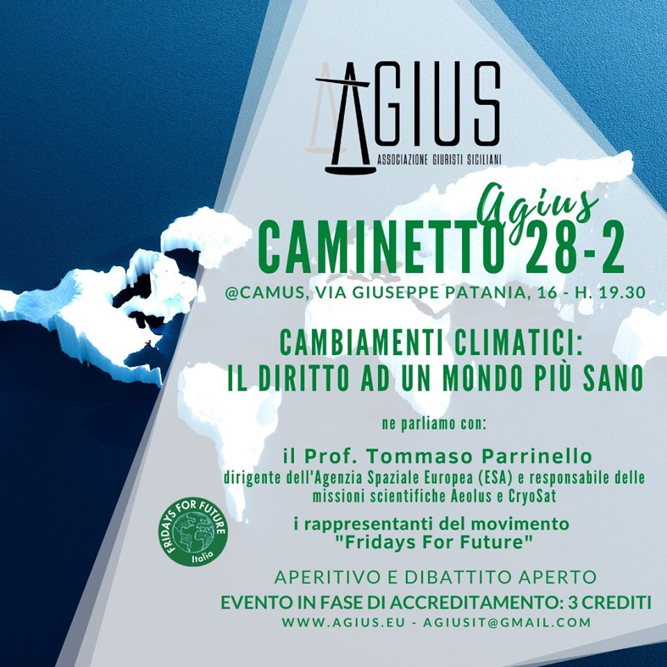 [28 Febbraio] Il primo Caminetto del 2020! Cambiamenti climatici: il diritto ad un mondo più sano