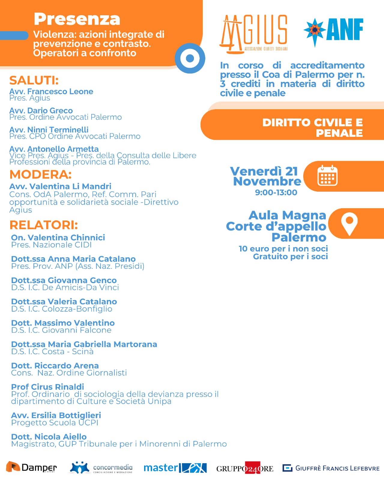 Violenza: azioni integrate di prevenzione e contrasto. Operatori a confronto